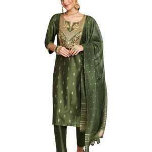 GRECIILOOKS Co ord set for women stylish | Anarkali Kurta-Set – Viscose Rayon Printed Kurta & Straight Pant | kurtis| Festive Indian Traditional Outfit Dress for Functions & Puja | Trendy Travel & Streetwear Look for Women | 3/4 Half Sleeve