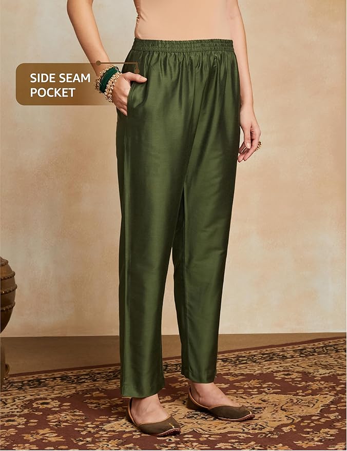 GRECIILOOKS Co ord set for women stylish | Anarkali Kurta-Set – Viscose Rayon Printed Kurta & Straight Pant | kurtis| Festive Indian Traditional Outfit Dress for Functions & Puja | Trendy Travel & Streetwear Look for Women | 3/4 Half Sleeve - Image 5